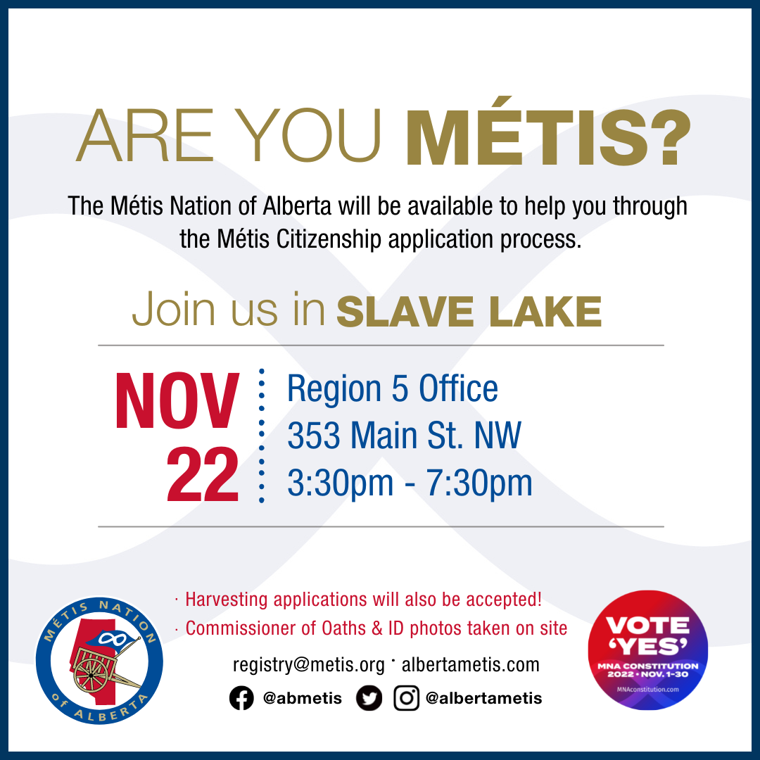 Registry Drive Slave Lake Métis Nation of Alberta