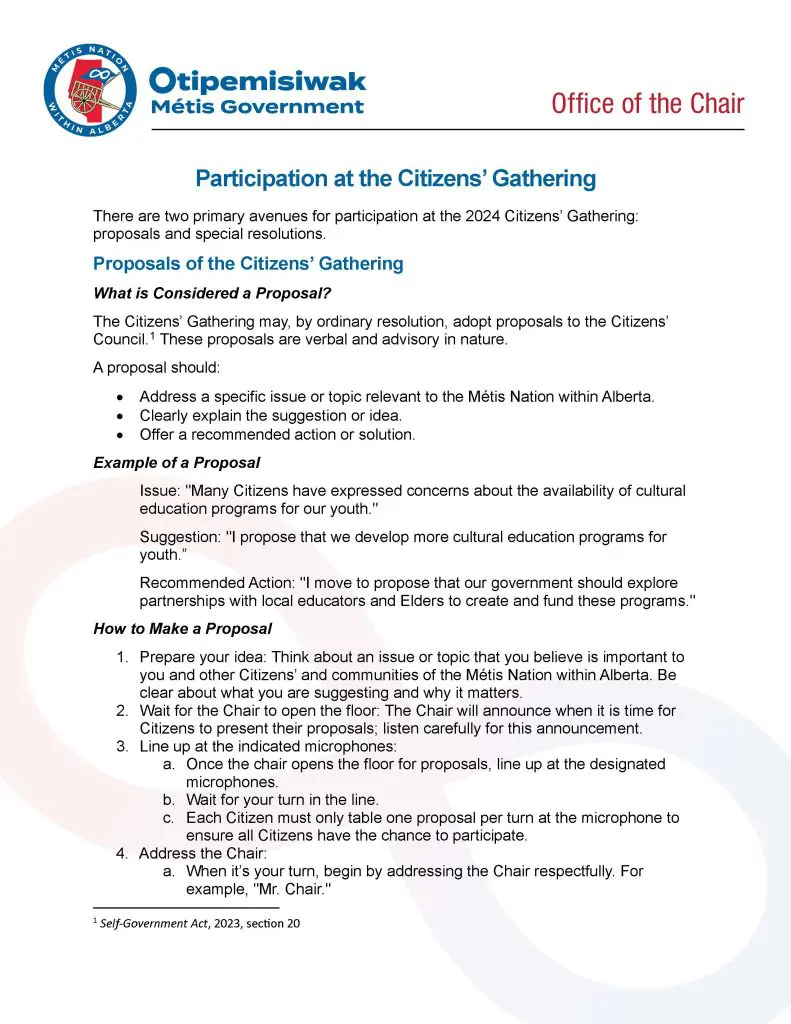 Click this image to open the Participation at the Citizens Gathering pdf