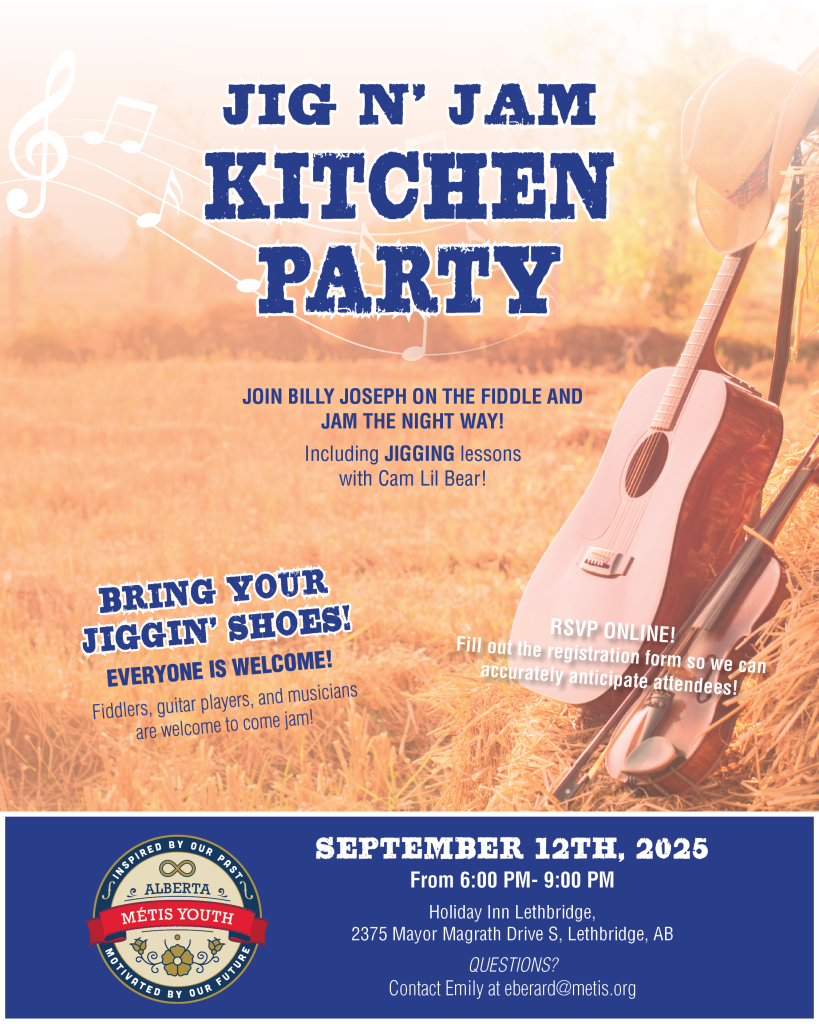 Event graphic showing a guitar and fiddle resting against a hay bale. 