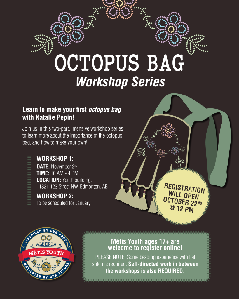 Event graphic showing a digital version of an octopus bag