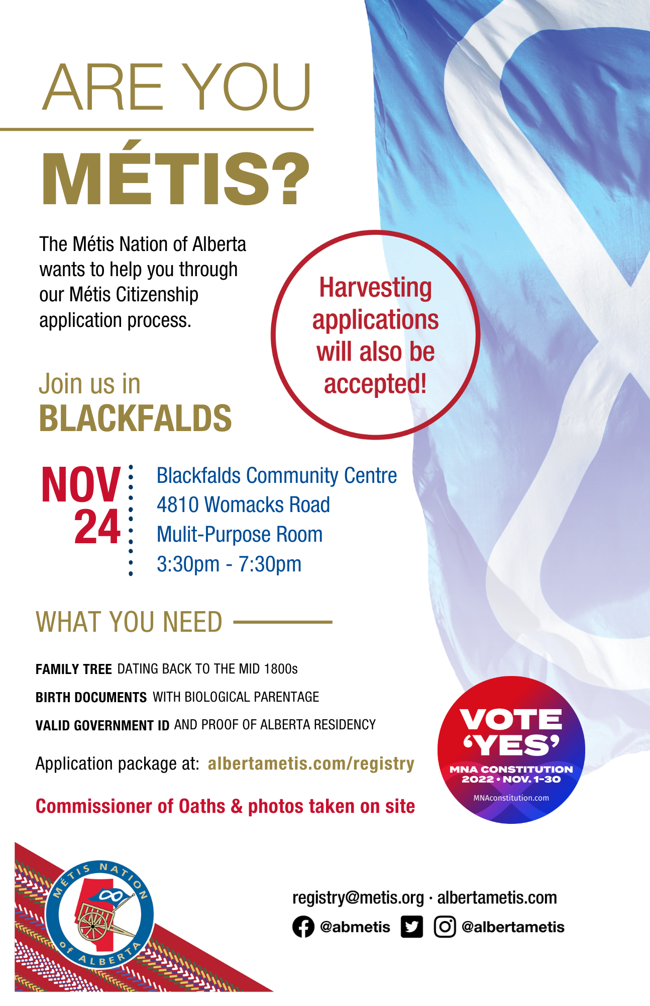 Registry Drive Blackfalds Métis Nation of Alberta